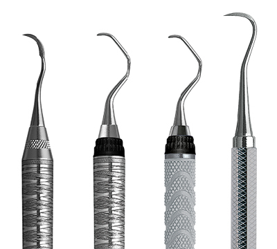 Ultrasonic dental scalers and hand scaling instruments for plaque removal
